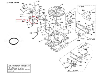 Ersatzriemen für CD-Player Plattenteller Sony CDP-C500M