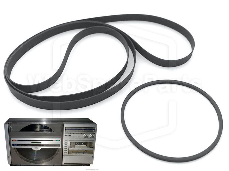 Riemen-Set Für Plattenspieler Vinyl-Spieler Sharp VZ-3000