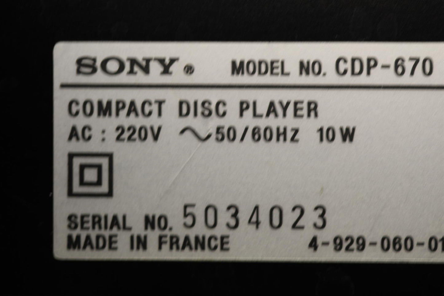 Ersatzriemen für CD-Auswurf CD-Player Sony CDP-670 (EU-Model)